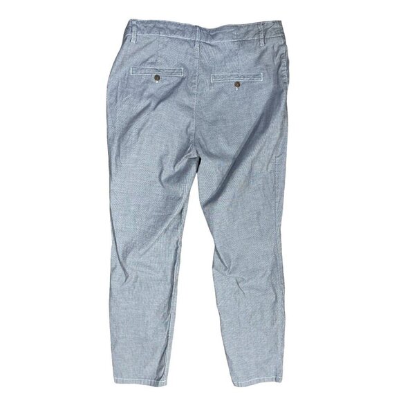 H&M Women's Ankle Pant Mini Check Black White Size 10 Stretch Cotton Blend - Picture 3 of 8